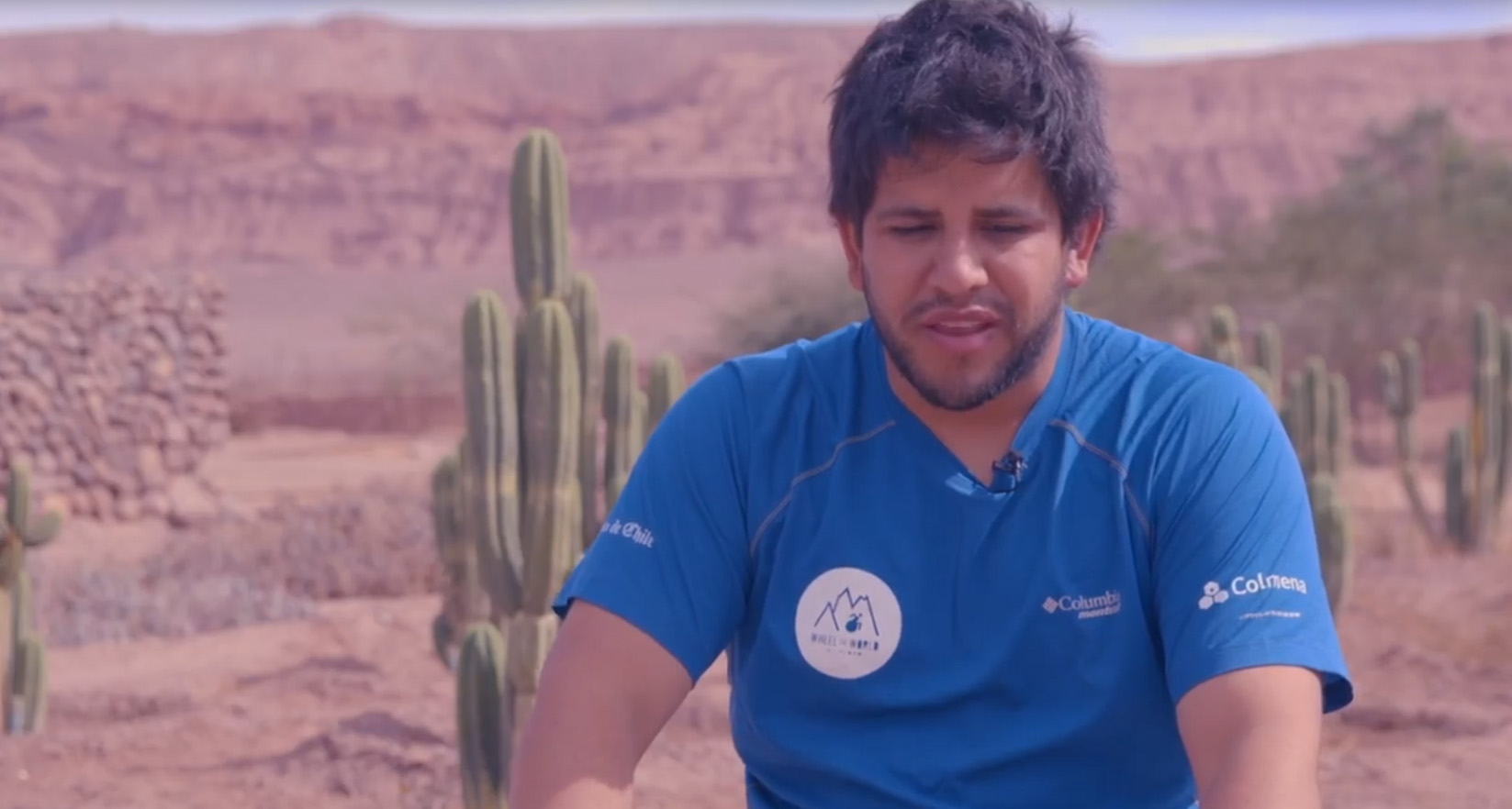 Foto de Matias en entrevista para Wheel the world