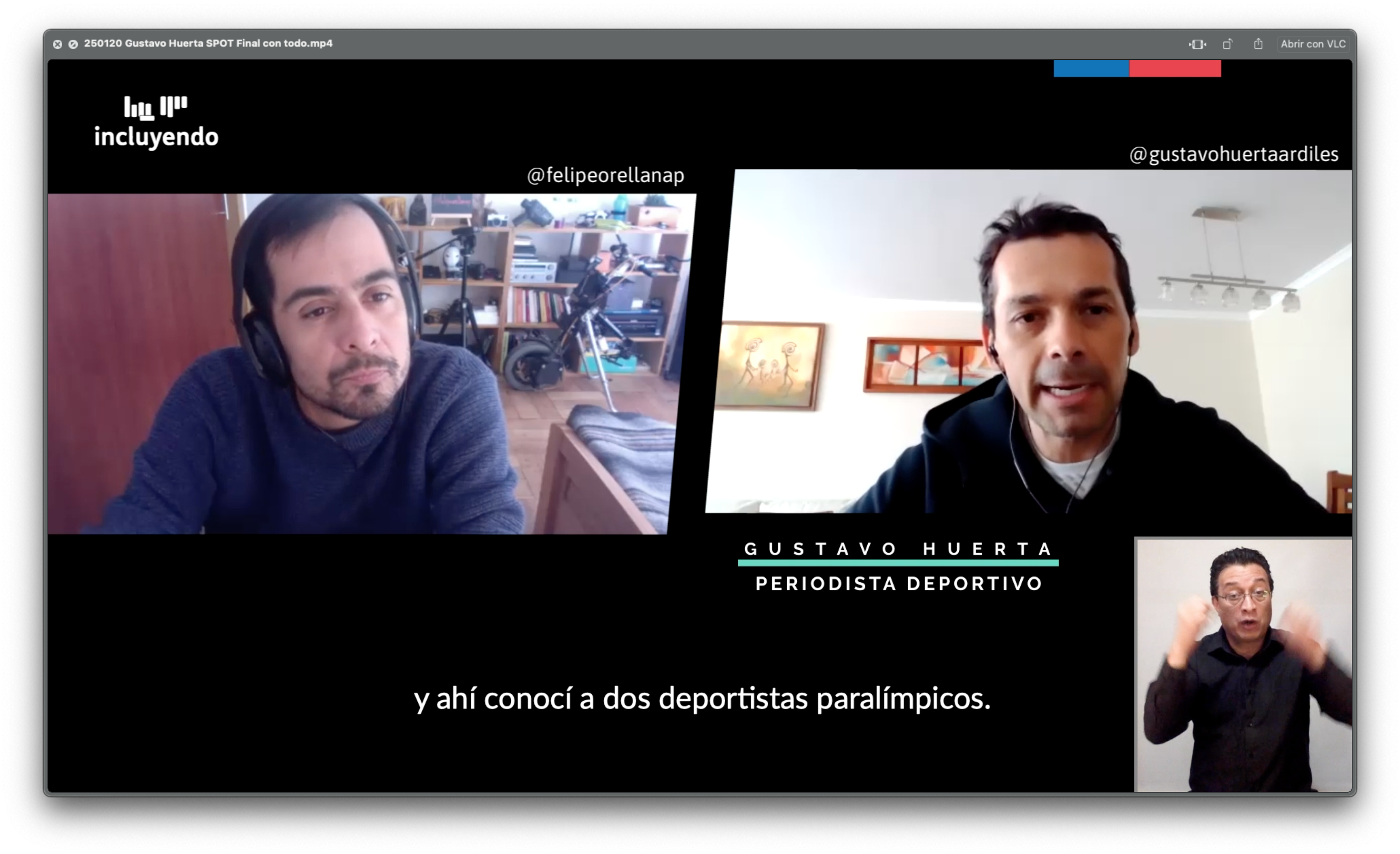 Dos personas conversando por videoconferencia, Felipe y Gustavo